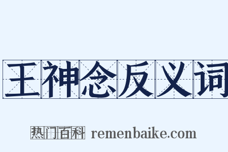 王神念反义词是什么意思的图片